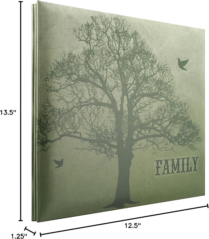 MCS Expandable 10-Page Scrapbook Album with 12 x 12 Inch Pages, 13.5 x 12.5 Inch, "Family Tree"