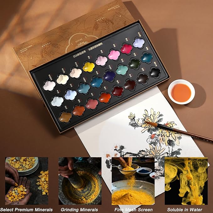 rubens Watercolor Paint Set 48 Colors, Professional Pigment-Rich Water Colors for Adults, Premium Art Supplies Kit, Gift for Artists, Beginners & Students