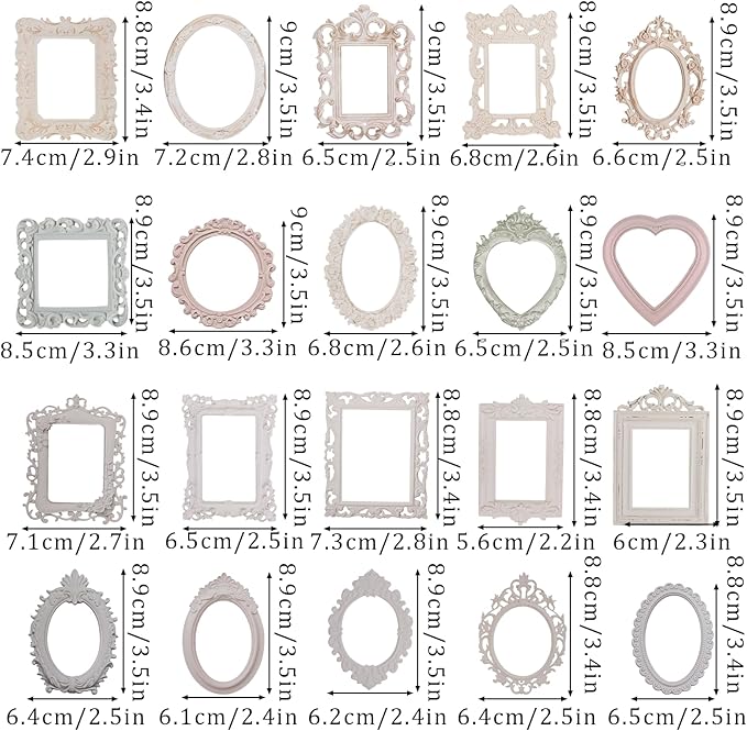 40Pcs Scrapbook,Lace Frames Scrapbook Paper Scrapbooking Lace Frames and Borders Vintage Scrapbook Cutouts Paper Lace for DIY Junk Journal Crafts Journaling Scrapbook Supplies