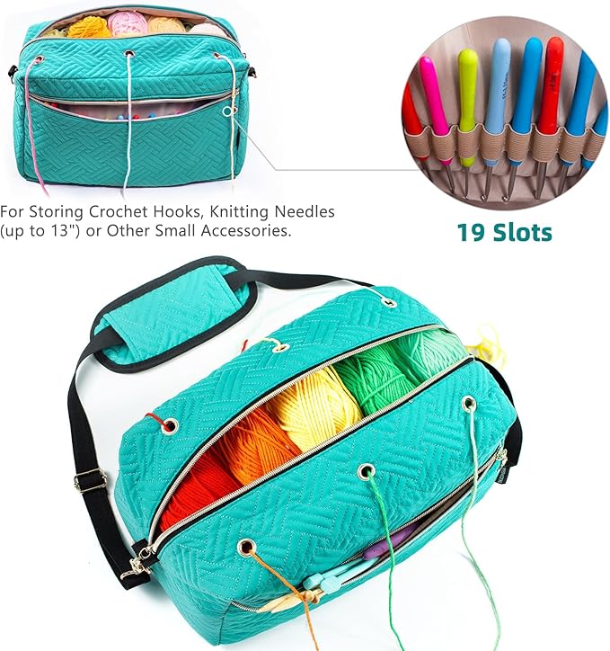 Crochet Bag Organizer - Knitting & Crocheting Yarn Storage - Yarn Holder for Accessories, Gifts