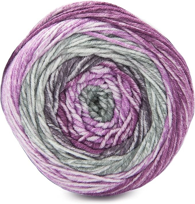 Lion Brand Yarn, Mandala Ombré Variegated Yarn for Crocheting, Knitting, and Crafts, Joy, 1 Pack, Soft, Acrylic Fiber for Cozy Blankets, Worsted Weight Sweaters and Colorful Shawls