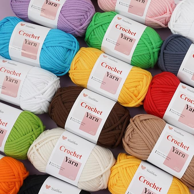 Easy Crochet Yarn for Beginners, 3 Pack × 1.8 oz Beginner Yarn for Crocheting & Knitting Thick and Soft, Owl Amigurumi Crochet Kit with Video Tutorials, Easy-to-See Stitches, Worsted Medium # 4