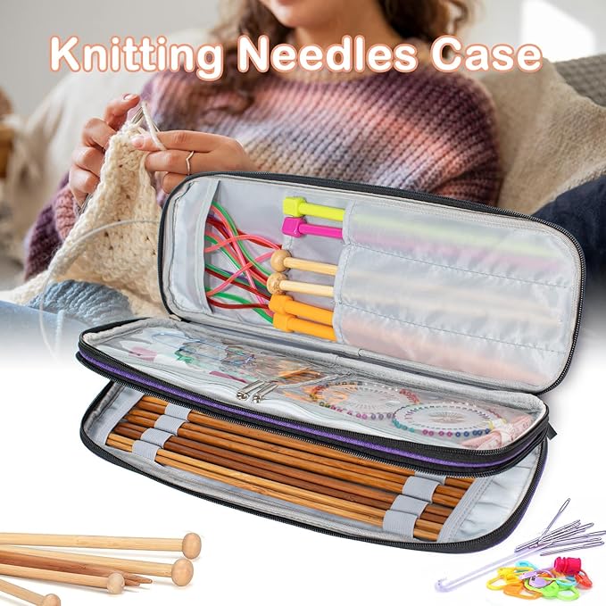 Knitting Needles Case (up to 14 Inches), Knitting & Crochet Accessory Organizer