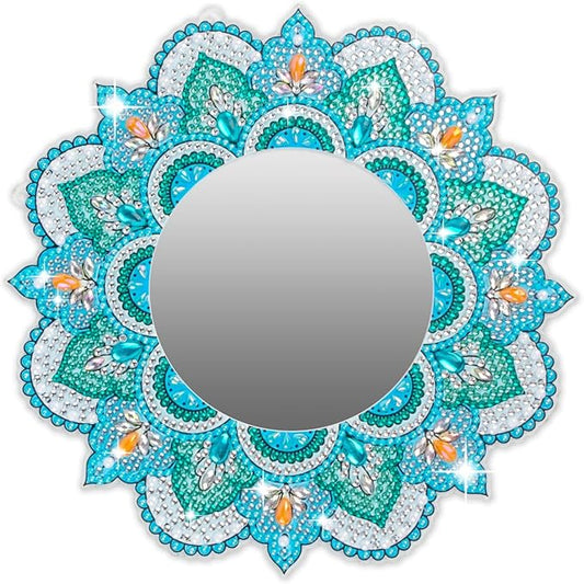 antor DIY Diamond Art Painting Mirror for Adults DIY Special Shaped Crystal Diamond Art Painting Kit Mirror Makeup Mirror Christmas Halloween Birthday Gifts Art Crafts Home Decor