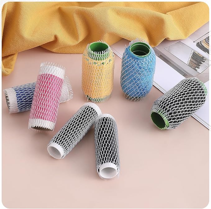 100 Pcs Thread Net Spool Saver, Embroidery Machine Thread Spools Sleeve Nets for Different Sizes of Embroidery Sewing Quilting Threads Spools and Cones (6 x 1 cm)