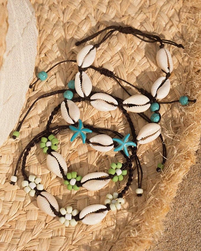 DoDoBeads Beach Beads for Bracelets, 6000pcs 4mm Glass Bead Bracelet Making Kit, Beach Beads for Jewelry Making, Summer Jewelry Crafting Kit with Letters & Numbers, Seashells, Spacers, Pearls
