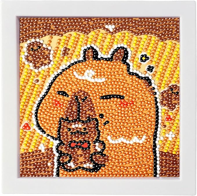Mangpung Capybara Diamond Art Kits for Beginners, Capybara Diamond DIY Painting Kits, Full Drill Diamond Dots Paintings, Paint with Diamonds Pictures Art Painting DIY Crafts Kit Gift for DIY Lovers
