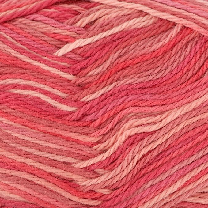 JubileeYarn Cotton Select Yarn - 50g/Skein Sport Weight - Rose Parade - 8 Skeins