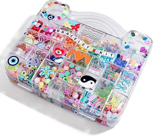 BaubleBar Ultimate DIY Bracelet Kit | 1000+ Pcs | Great for a Gift or Party | Bracelet Jewelry Making Kit with Beads