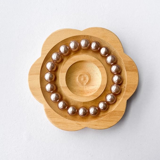 Laopottbeads 350 Pcs Light Brown 10MM Pearl Beads for Jewelry Making Round Pearl DIY Kit for Bracelets, Earrings, Necklaces & Anklets