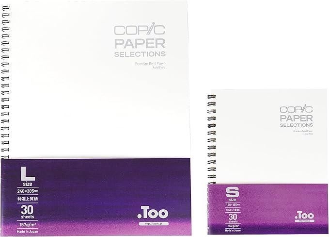 Copic Wire-Bound Sketchbook S, 5" x 7", Premium Bond Paper (157gsm), 30 Sheets, White