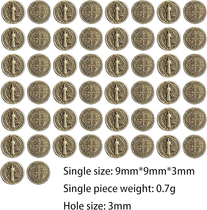100pcs 6mm Silver Jesus Cross Beads, Engraved Catholic Religious Bead Accessories for DIY Rosary, Bracelet & Necklace Making, Zinc Alloy Small Cross Beads, Craft Jewelry Supplies