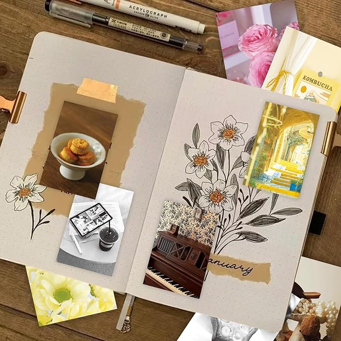 300 Pcs Washi Stickers Book for Journaling, Daily Scenery Life Stuff Vintage Aesthetic Fashion Scrapbook Stickers Set for Bullet Journal Art Diary Card Craft Gifts Planner Notebook