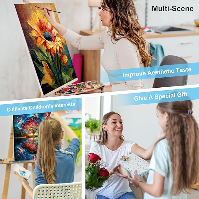Paint by Numbers Kit for Adults - Tree of Life Acrylic Adult Paint by Number Kits on Canvas for Beginner, Tree of Life DIY Oil Painting by Numbers for Adults Kit, Perfect for Home Decor Gift 16"x20"
