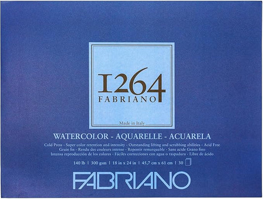Fabriano 1264 Watercolor Pad, Bright White