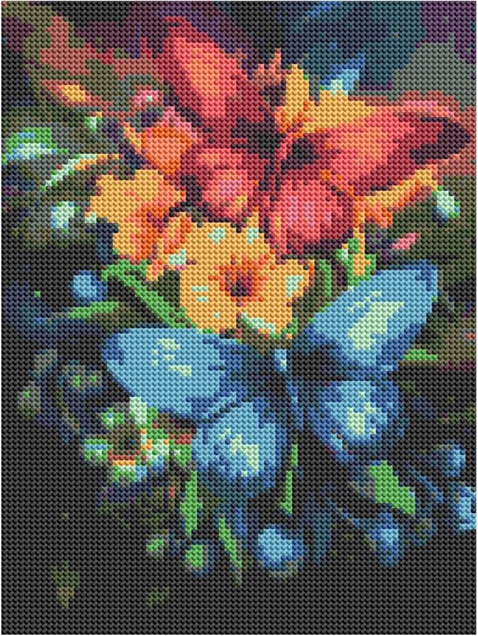 DOTZSO Diamond Painting Kits for Adults, Easy DIY 5D Round Full Drill Diamond Art kit Diamond Dot Crystal Gem Art and Craft for Beginners Home Wall Decor Butterfly 12x16 Inches