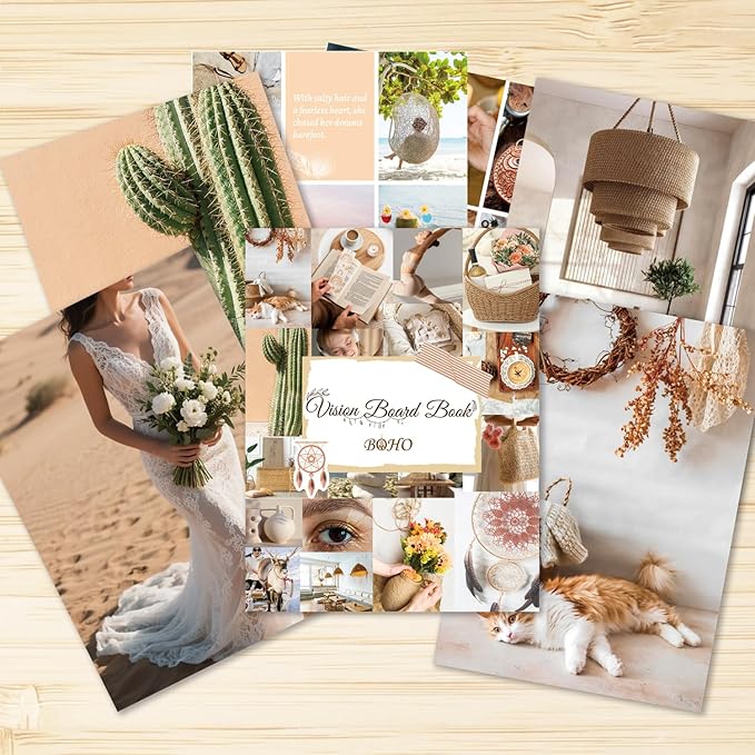 ANERZA 1100+ Vision Board Book, Vision Board Supplies for Women, Vision Board Clip Art Book, Vision Board Pictures and Quotes, Scrapbook Kit and Collage Book Magazines, Inspire and Create Life Goals