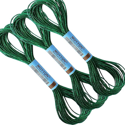 3 Skeins Embroidery Thread, Metallic Embroidery Floss Set, Polyester Cross-Stitch Threads for Hand Embroidery, String Art(E699)