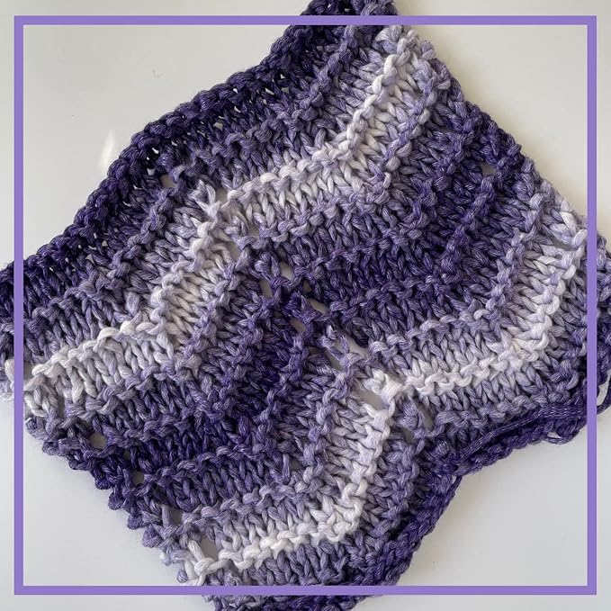 Ombré-Encore Chunky Ombre Yarn for Crocheting, 3 Balls, 507Yds/420G, Free Patterns - Multi Colored Bulky 5 Weight Yarn for Knitting - White Lavender