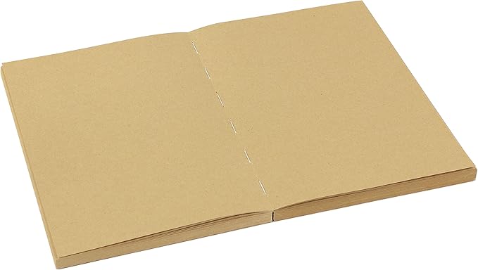 SoHo Urban Artist Open Bound Sketch Pads 10 Pack - Kraft - 8.5x11 - Open Coptic Bound Sketch Pads for Drawing, Calligraphy, Any Dry Media, & More - 1200 Sheets Total