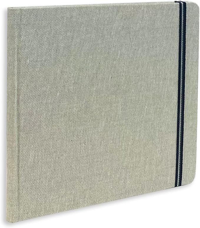 Handbook Watercolor Journal, 8.25 x 8.25 Square, 200 GSM Cold Press Paper, Natural Linen Cover, 60 Pages Art Sketchbook