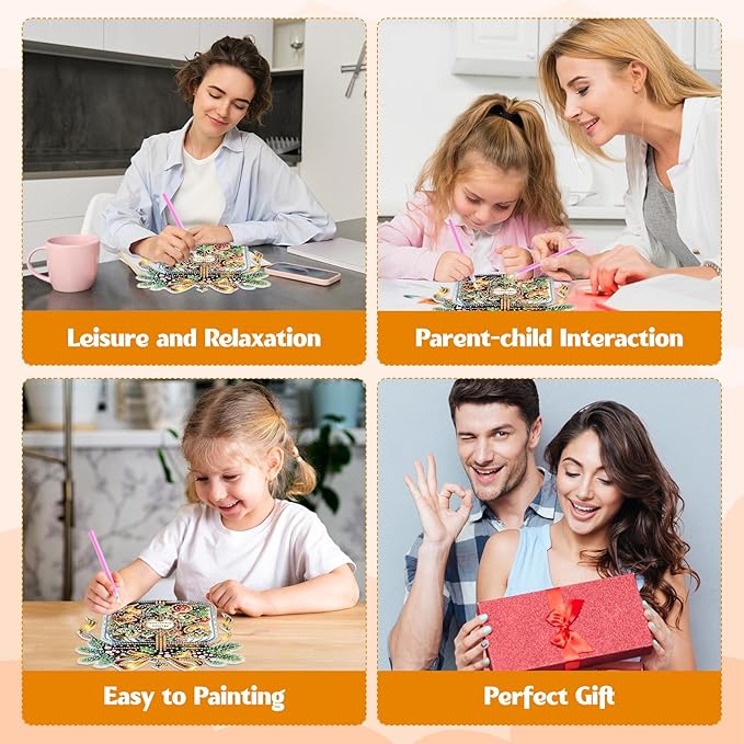 GHHKUD Hanging Diamond Art Christmas Pendants Kits, DIY Hanging Decoration Double Sided Bottle Gifts Diamond Pinting Ornaments for Adults Kids Gifts for Home Decor