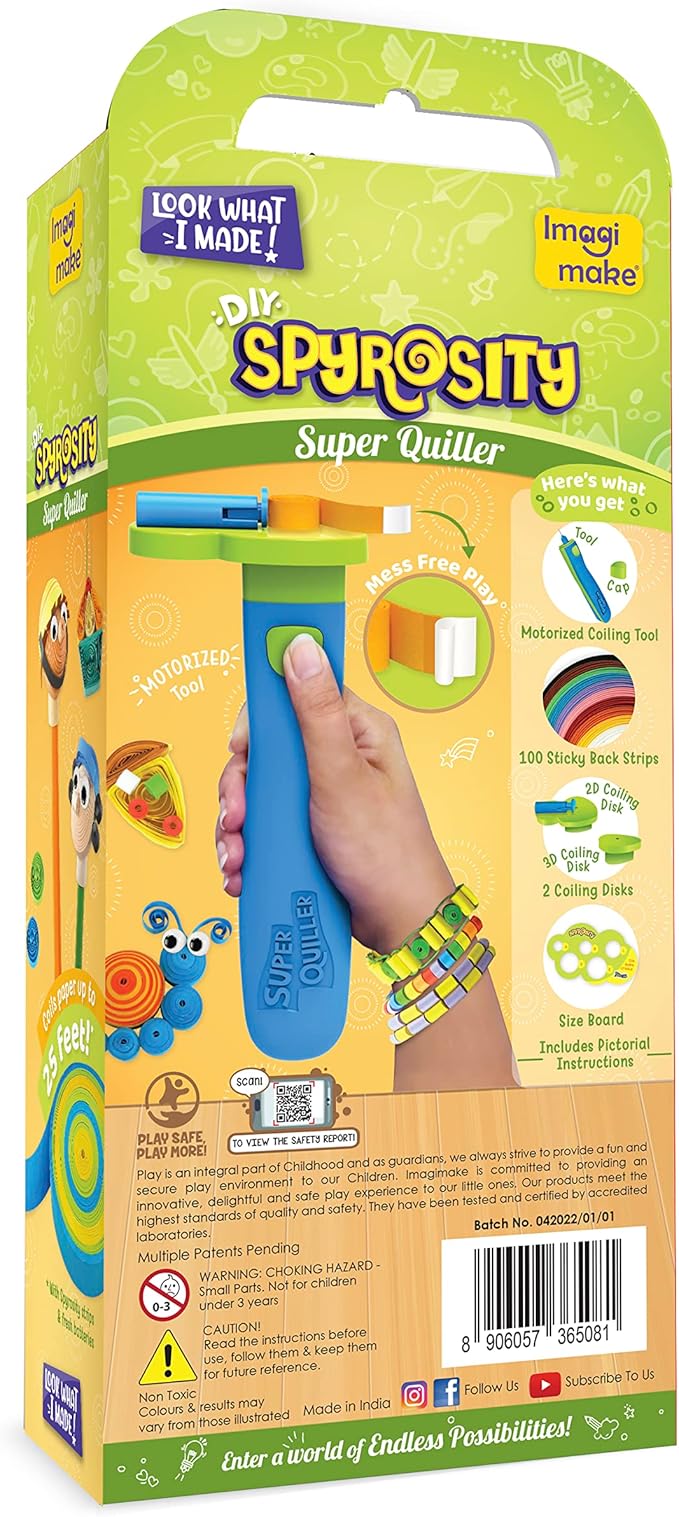 Quill On Spyrosity Super Quiller with Electric Quilling Tool | Paper Quilling Kit | Crafts for Girls Ages 8-12 | Craft Kit |Craft Kit for Kids | Birthday Gift for 8,9,10,11,12 Year Old Girls and Boys