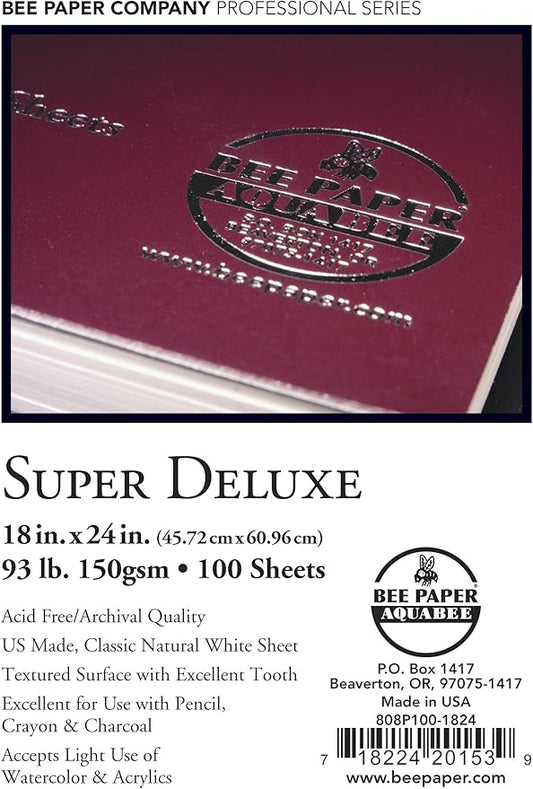 Bee Paper Company Super Deluxe Sketch Book, 18 by 24-Inch, 100 Per Sheet