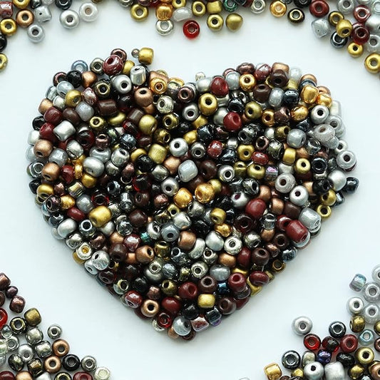 Mixed Colour 4mm Seed Beads, Approx. 1600pcs/110g Per Bag, 6/0 Glass Craft Beads for Adult DIY Jewelry Making, Earrings, Bracelets & Necklaces（Mixed Colour）