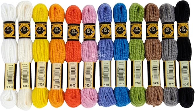 DMC Tapestry Wool - The Classic Collection - 12 Count - 8.7 Yards Skeins