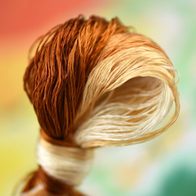 Natural 100% Silk Thread, Handmade Embroidery Thread Silk Floss 9 Colors 110m Each (58)