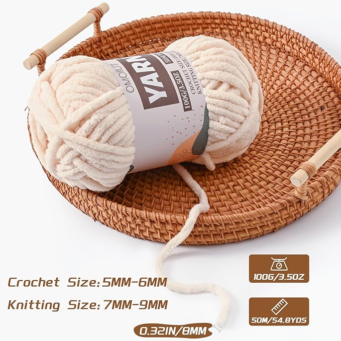 12 Pack Bulky Velvet Chenille Yarn, Baby Yarn for Crocheting Soft Blanket, 1200g(657.6yds) Chunky Crochet Yarn, Thick Multicolor Yarn for Crocheting Amigurumi, Crafts, Home Decor C