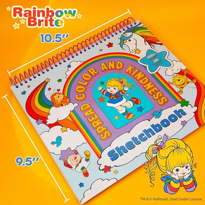 Rainbow Brite Sketchbook 20 Pages & 100+ Stickers