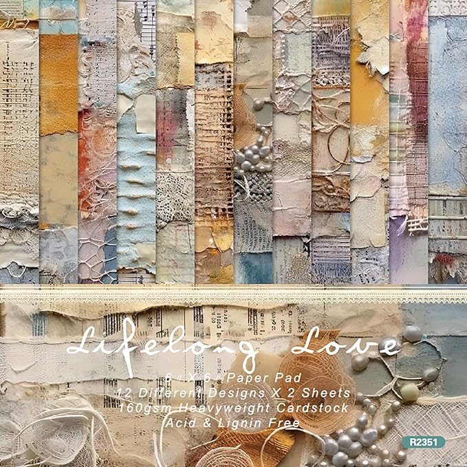 YASMEN Mother's Day Scrapbook Paper Pad, 6x6 Single-Sided Easter Cardstock Paper Pad for Card Making, Journals, Planner, DIY Envelopes, Greeting Cards, Decorative Art Craft -24 Sheets