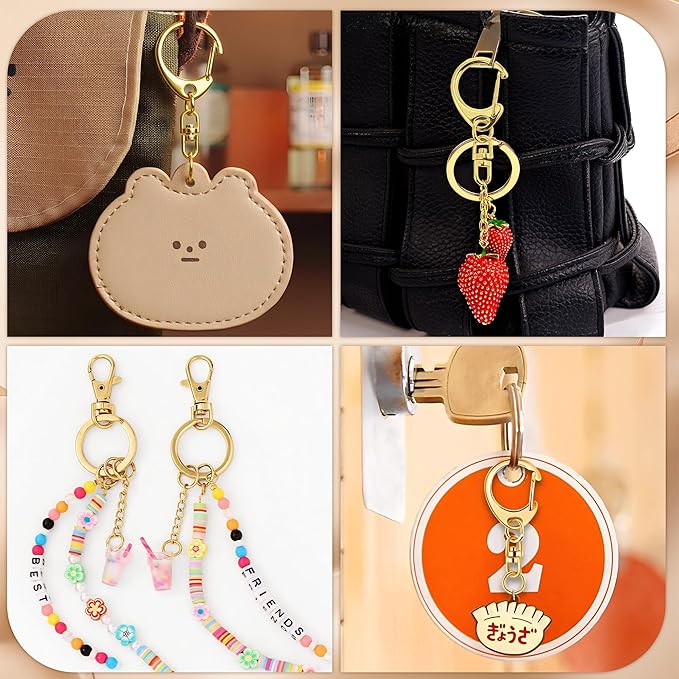 Bsenhe 1018PCS Keychain Making Kit, Key Chain Making Kit Including Lobster Claw D-Type Keychain Clip, Extender Chain, Lobster Clasps, Key Rings and Jump Rings for Jewelry Bracelet Making Supplies