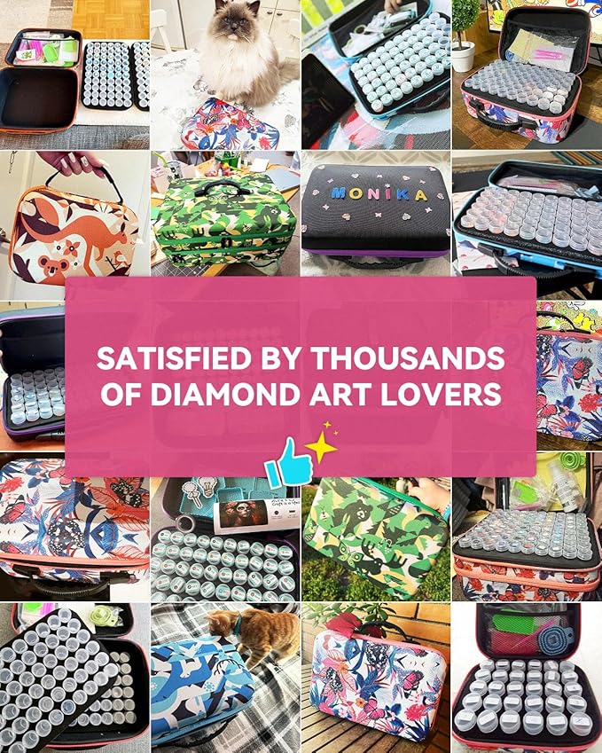 ARTDOT 30 Slots Storage Container for Diamond Art Kits for Adults, Portable Bead Storage Boxes for Diamond Painting Accessories and Tools