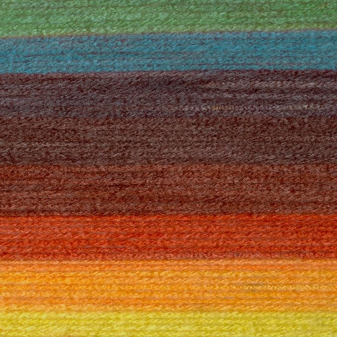 Lion Brand Yarn, Mandala DK Lightweight Yarn for Knitting, Crochet, and Crafts, Thunderbird, 3 Pack, Self-Striping Acrylic Fiber for Baby Blankets, Multicolor Shawls and Variegated Cardigans