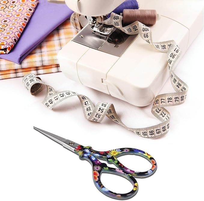 Sewing scissors sharp Embroidery Crafting Threading Scissors with Leather Scissors Cover for Needlework Craft Art Work Manual Handicraft DIY Tool