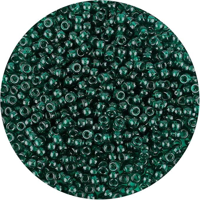 anpiwshjo pony beads 1100 pcs, beads for jewelry making, beads for bracelets making, hair beads, bracelet beads, plastic beads for crafts, hair beads for braids for girls (trans-green)