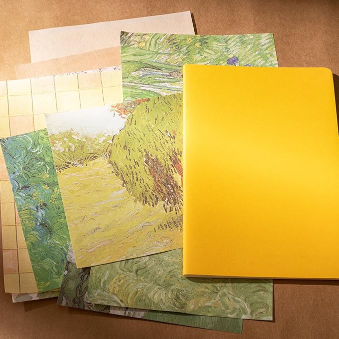YagCu Scrapbook Kit for Beginners, Aesthetic Junk Journal Supplies, Scrapbooking and Journaling Materials, Bullet Journals Stationery, Planner DIY Arts Craft, Women Adults
