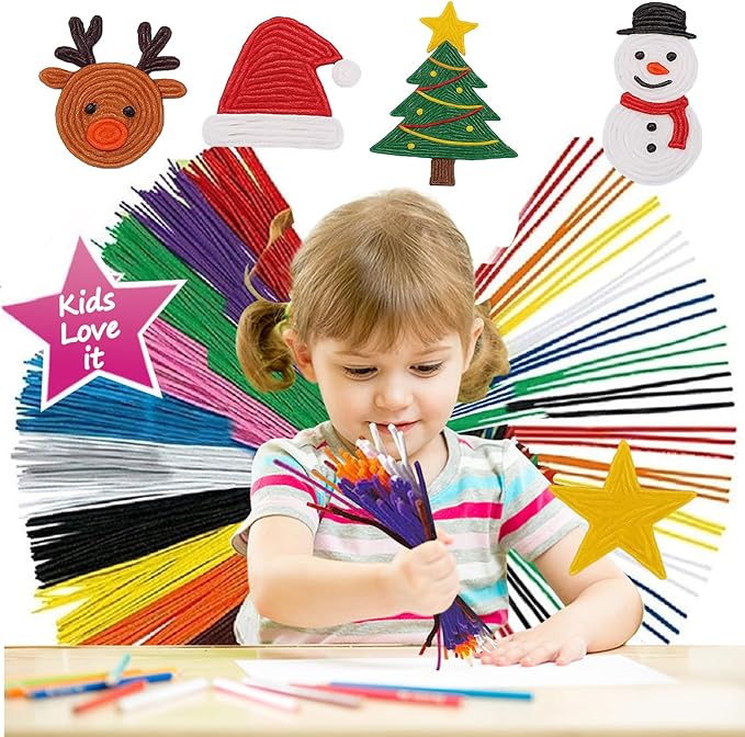 800PCS Wiky Sticks for Kids – Easter Gitfs Mess-Free Sensory Toy, Non-Toxic Wax Yarn Sticks for Travel, Road Trips, Airplane & Restaurant Activities, DIY Arts & Crafts, 13 Colors