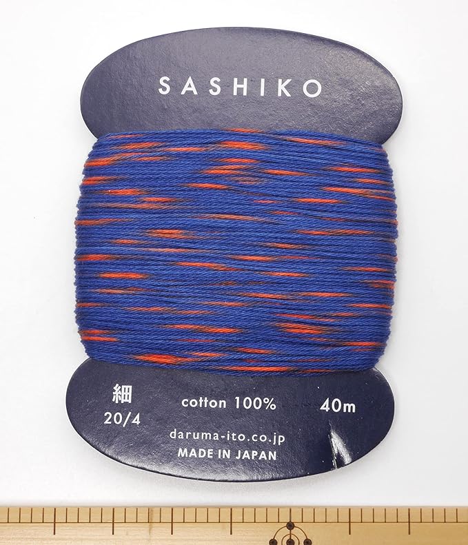 Yokota Daruma Sashiko Thread Single and Variegated Color (Sparkler, Thin 40M Card)