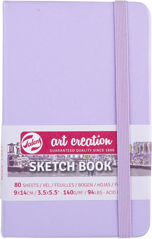 Tarence T9314-131M 452124 Art Creations Sketchbook, Drawing Notebook, 3.5 x 5.5 inches (9 x 14 cm), Pastel Violet