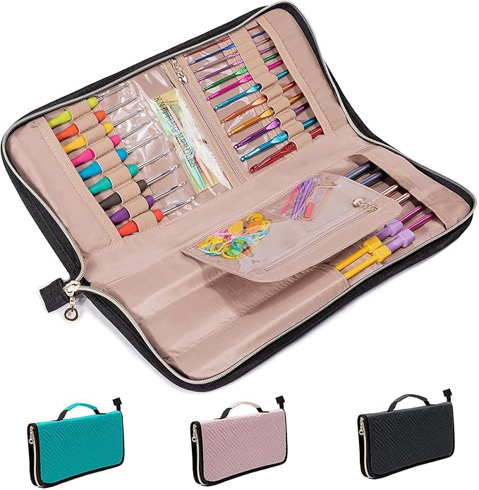 Knitting Needles & Crochet Hook Case - Empty (up to 14 Inches) - Knitting & Crochet Accessories Organizer