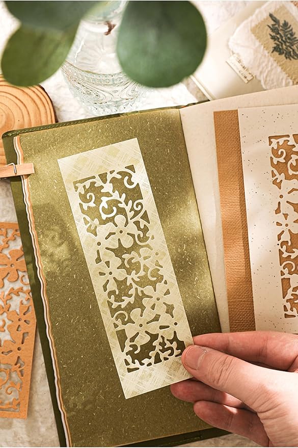 VIVIQUEN 80 Sheets Vintage Scrapbook Paper and Embossed Textured Set - 4 Pack Mixed Special Paper for Scrapbooking Planner Bullet Junk Journal Supplies Collage Card Embellishment A6 Size