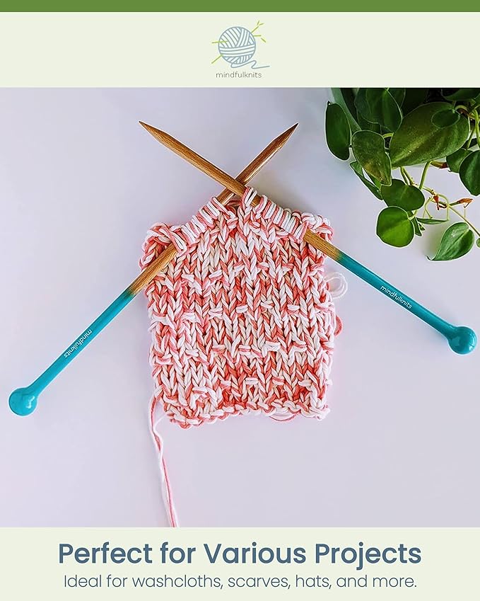 Knitting Yarn, Crochet Yarn, Mindfulness and Relaxation 100 Percent Cotton Yarn, Single Color 2-Pack - Medium Number 4 Worsted Bundle, Soft & Gentle for Garments, Amigurumi, Baby Items by mindfulknits