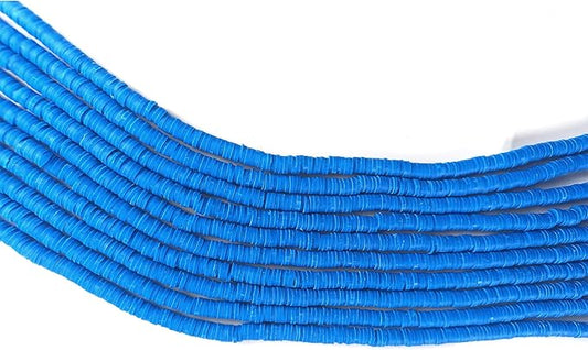 3500 Pcs 6mm Colorful Flat Clay Beads for DIY Polymer Round Handmade Jewelry Making for Necklace Bracelet Earring Pendant and Anklet Craft Making(Deepblue)