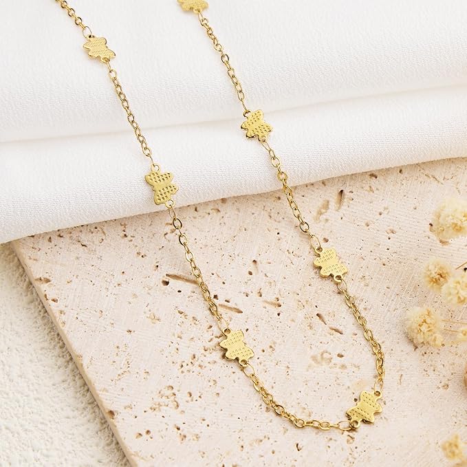 GTVOODX 18k PVD Gold Butterfly Chain for Jewelry Making 5 Meters Stainless Steel Cable Chain Spool Bulk for DIY Bracelet Necklace with 10 Lobster Clasps and 30 Jump Rings