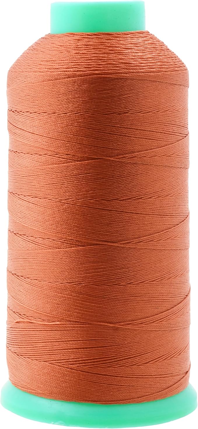 Mandala Crafts Size 92 280D T90 Bonded Nylon Thread - Rust 1100 YDs Tex 90 Heavy Duty Sewing Threads for Leather, Jeans, Weaving, Outdoor Marine Upholstery