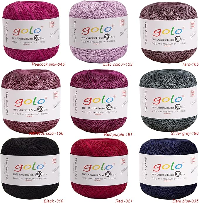 golo Crochet Thread Size 30 Yarn for Hand Knitting Golden Yanr 603